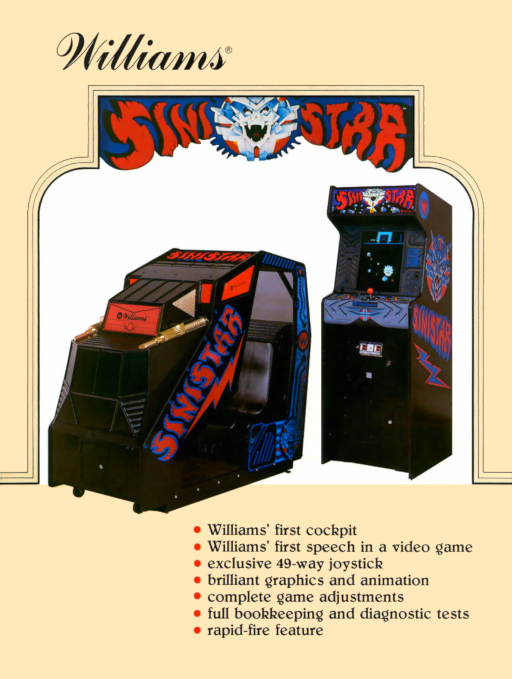 Sinistar (revision 3) Arcade Game Cover